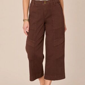 Ab"solution Skyrise Double Button Wide Leg Crop Utility Pants